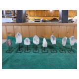 8 Brazilian Crystals on Stands