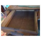 Antique desk with key and chair