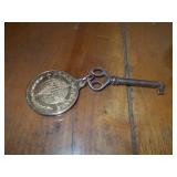 Antique desk with key and chair