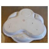 vintage, hand-painted ceramic serving dish