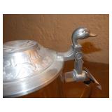 Lidded glass beer mugs