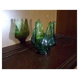 Green Decorative Candle Holder