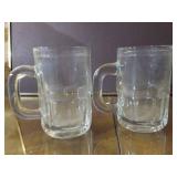 Clear glass mugs