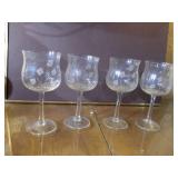 Etched wine glasses