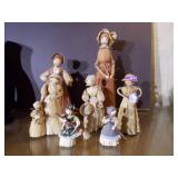 Vintage corn husk figurines