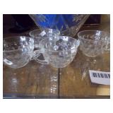 Lead Crystal punch bowl and glasses