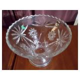 Small lead crystal punch bowl