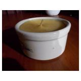 Water pitcher, Roseville candle, flower pot