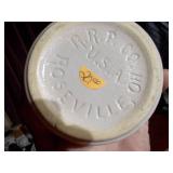 Water pitcher, Roseville candle, flower pot