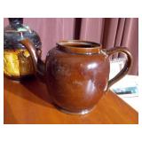 Bowl and pitcher set, liquor bottle, vintage tea pot