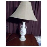 vintage ivory ceramic table lamp