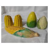 Corn salt and pepper shakers