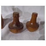 Wooden salt and pepper shakers