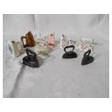 Vintage iron salt and pepper shakers