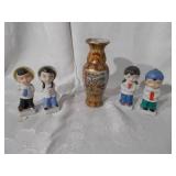 Figurines and small vase
