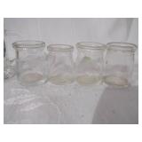 Vintage salt cellars and glass