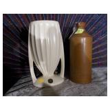 1800’s pottery ink bottle and vase