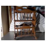 Vintage wooden magazine rack