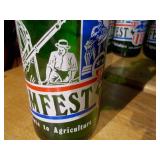 vintage 7 Up soda bottles, specifically commemorative editions related to the United States Bicentennial in 1976.