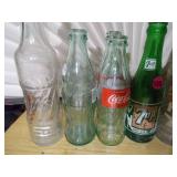 collection of various vintage glass bottles,
