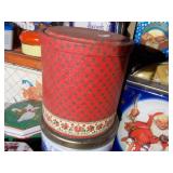 collection of vintage advertising tins