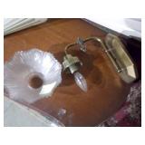 An assortment of lamp parts