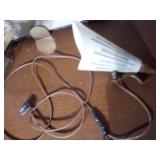 An assortment of lamp parts