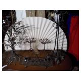 vintage wrought iron floor candelabras