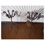 vintage wrought iron floor candelabras