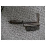 vintage metal bucket full of vintage tools