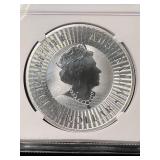 2022 AUSTRALIAN KANGAROO 1 TROY OZ .999 FINE SILVER NGC MS70