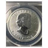 2012 CANADIAN COUGAR 1 TROY OZ .9999 FINE SILVER ANACS MS70