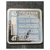 1 TROY OZ .999 FINE SILVER TRUMP TRAIN BAR