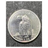 2011 CANADIAN WOLF 1 TROY OZ .9999 FINE SILVER