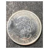 2011 CANADIAN WOLF 1 TROY OZ .9999 FINE SILVER