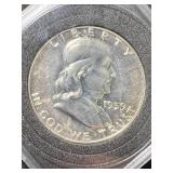 1959 US PROOF FRANKLIN HALF DOLLAR IN CASE