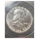 1961 US PROOF FRANKLIN HALF DOLLAR IN CASE
