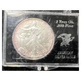 1997 AMERICAN SILVER EAGLE 1 TROY OZ .999 FINE SILVER IN CASE