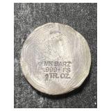 1 TROY OZ .999 FINE SILVER SKELETON BAR
