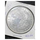 1921 US MORGAN SILVER DOLLAR MS64
