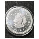 1 TROY OZ .999 FINE SILVER AZTEC ROUND IN AIRTITE
