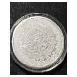 1 TROY OZ .999 FINE SILVER AZTEC ROUND IN AIRTITE