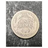 1914 US BARBER DIME