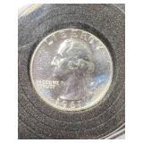 1961 US PROOF WASHINGTON QUARTER IN CASE