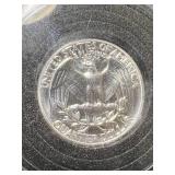 1961 US PROOF WASHINGTON QUARTER IN CASE