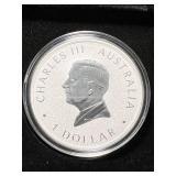 2025 AUSTRALIAN YEAR OF THE SNAKE 1 TROY OZ .9999 FINE SILVER PROOF COIN IN BOX