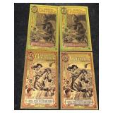 GROUP OF 4 FLORIDA/OKLAHOMA GOLD BACKS 1/2000TH TROY OZ 24K GOLD EACH