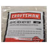 Lot of (2) Craftsman® Hex Key Set 20pc - SAE and Metric (in original packaging) with Assorted Socket Nutdrivers