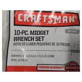 Lot of (2) Craftsman® Wrench Sets- 10pc Midget SAE and Metric (in original packaging) with Assorted Wrenches