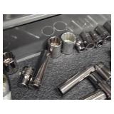 Lot of (1 Drawer) One Ratchet and 1/2" Sockets (assorted)